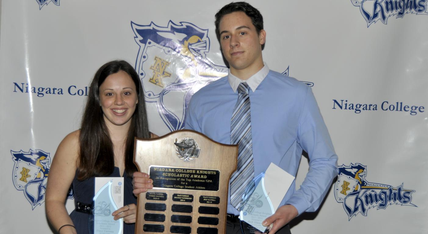 Josh Giancola and Tracy Carreau Win Niagara College Knights Male and Female Top Academic Honours