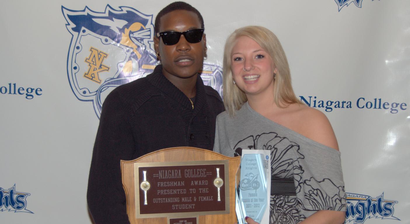 Alex Campbell and Nicole Schoonderwoerd Named Niagara College Knights Male And Female Rookies of the Year