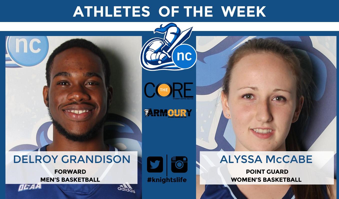 Alyssa McCabe and Delroy Grandison Named SAC Athletes of the Week